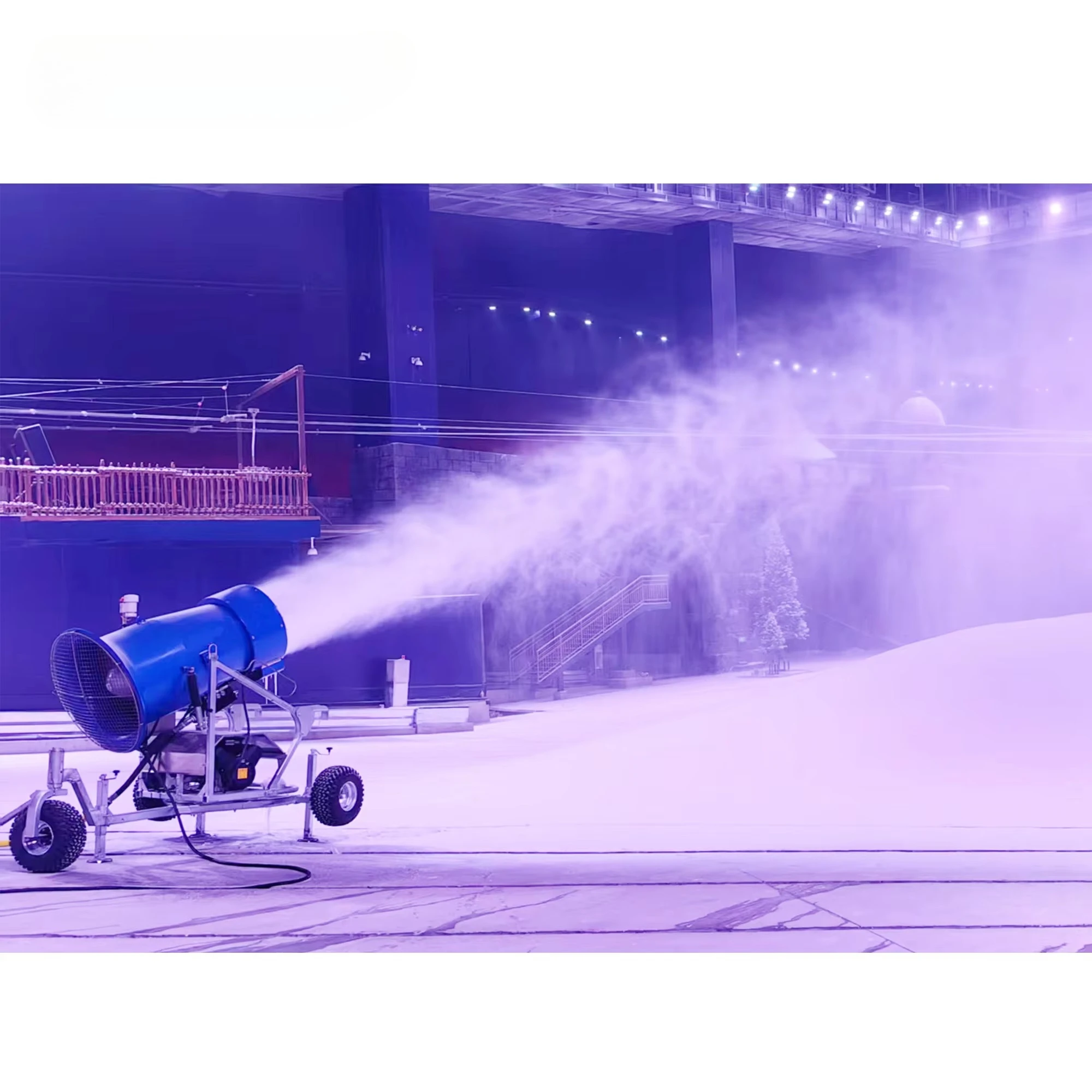 Commercial Snow Cannon Machine Gear Drive Motor Ski Resort Outdoor Snowmaking Maker Shed