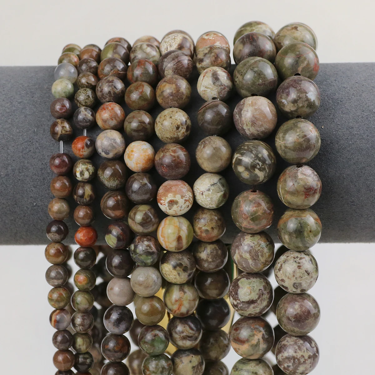 6 8 10 12MM Natural Sea Stone Loose beads For Jewelry making Handmade Charms Love Bracket Necklace Accessories DIY Findings