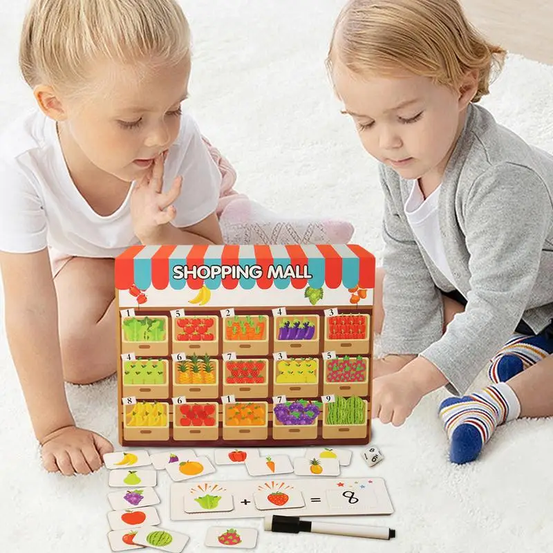 Fruit And Vegetable Sorting Toy Fruits Vegetables Recognition Toy For Kids Shopping Pretend Play Parent-Child Interaction Game