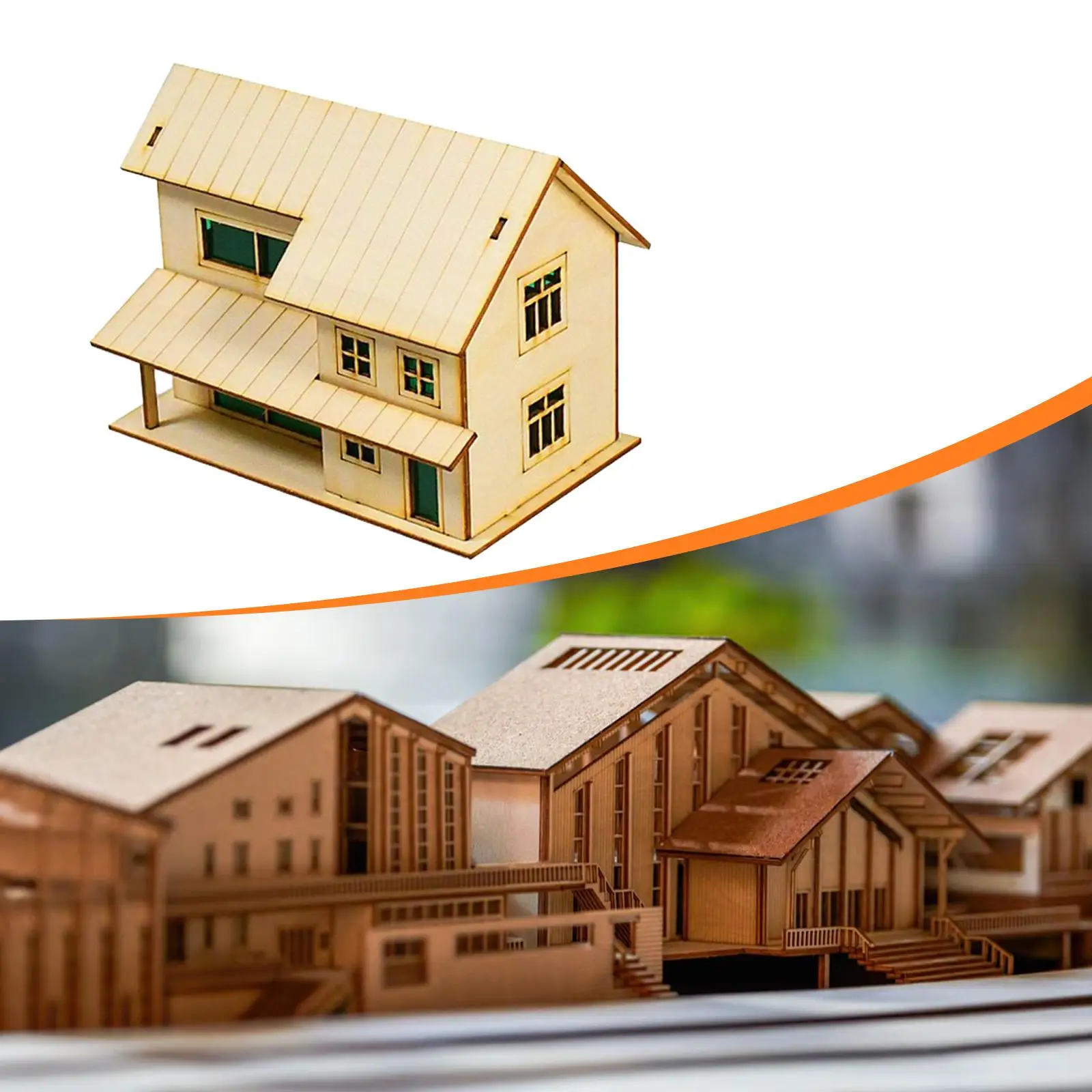 1:72 Scale Miniature House Architecture Scene DIY Building for Landscape Layout Sand Table