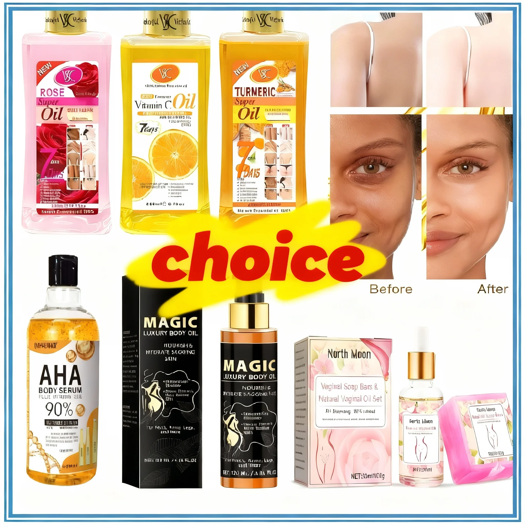 200 مللي زيت الكركم العطري للوجه والجسم ترطيب ترطيب الورد الطبيعي زيت طبيعي العناية بالوجه العناية بالبشرة