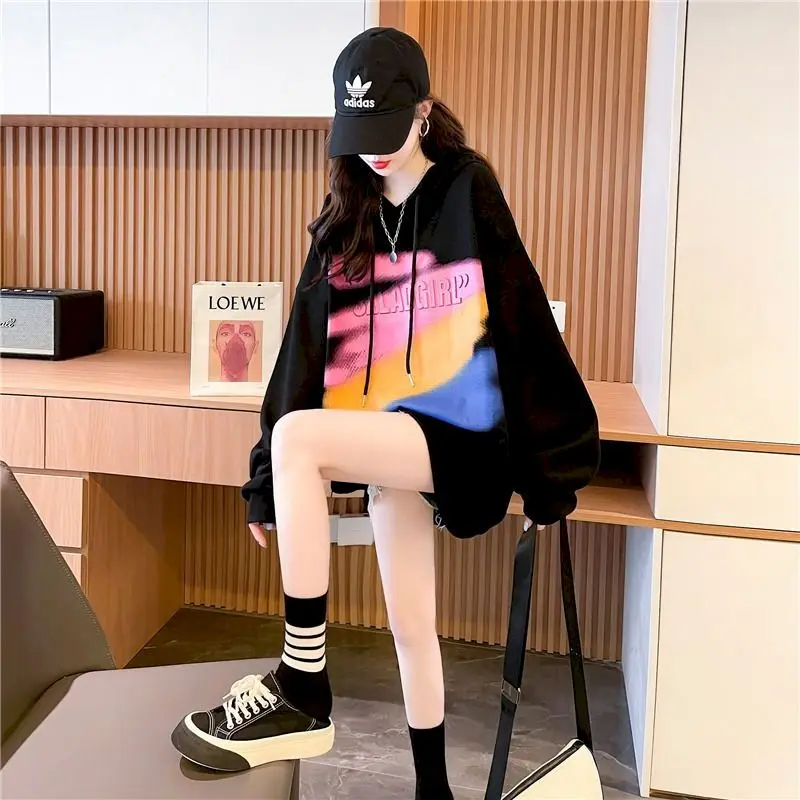 

Spring Autumn Thin Hoodies Women Loose Casual Oversized Hoodie Korean Style All-match Fashion Trendy Hooded Jackets Womens Tops