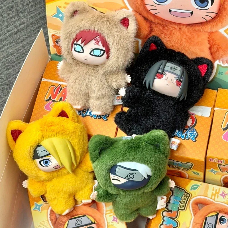Оригинальная серия Eaki Naruto V3 Kitten Land: Слепая коробка-сюрприз милая загадочная коробка плюшевая аниме-фигурка-подвеска брелок подарки