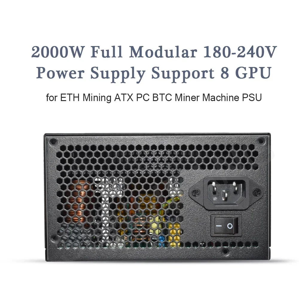 Imagem -05 - Btc Miner Machine Support Módulo Completo de Gpu 1800w 2000w Fonte de Alimentação de Mineração Ethereum Etc Rvn Atx pc Psu