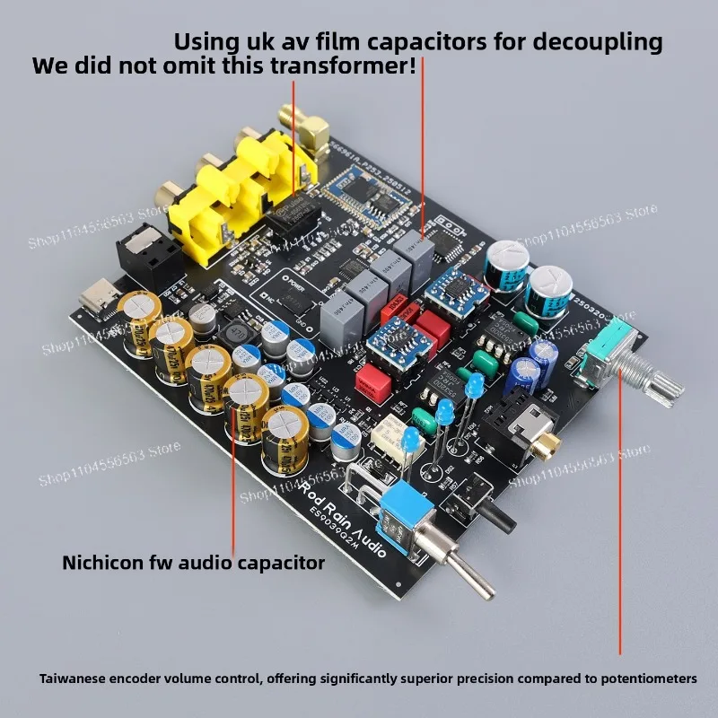ES9038 Bluetooth 5.4 Decoder, HiFi Receiver with APTX/LDAC Support, Professional for Lossless Audio Playback