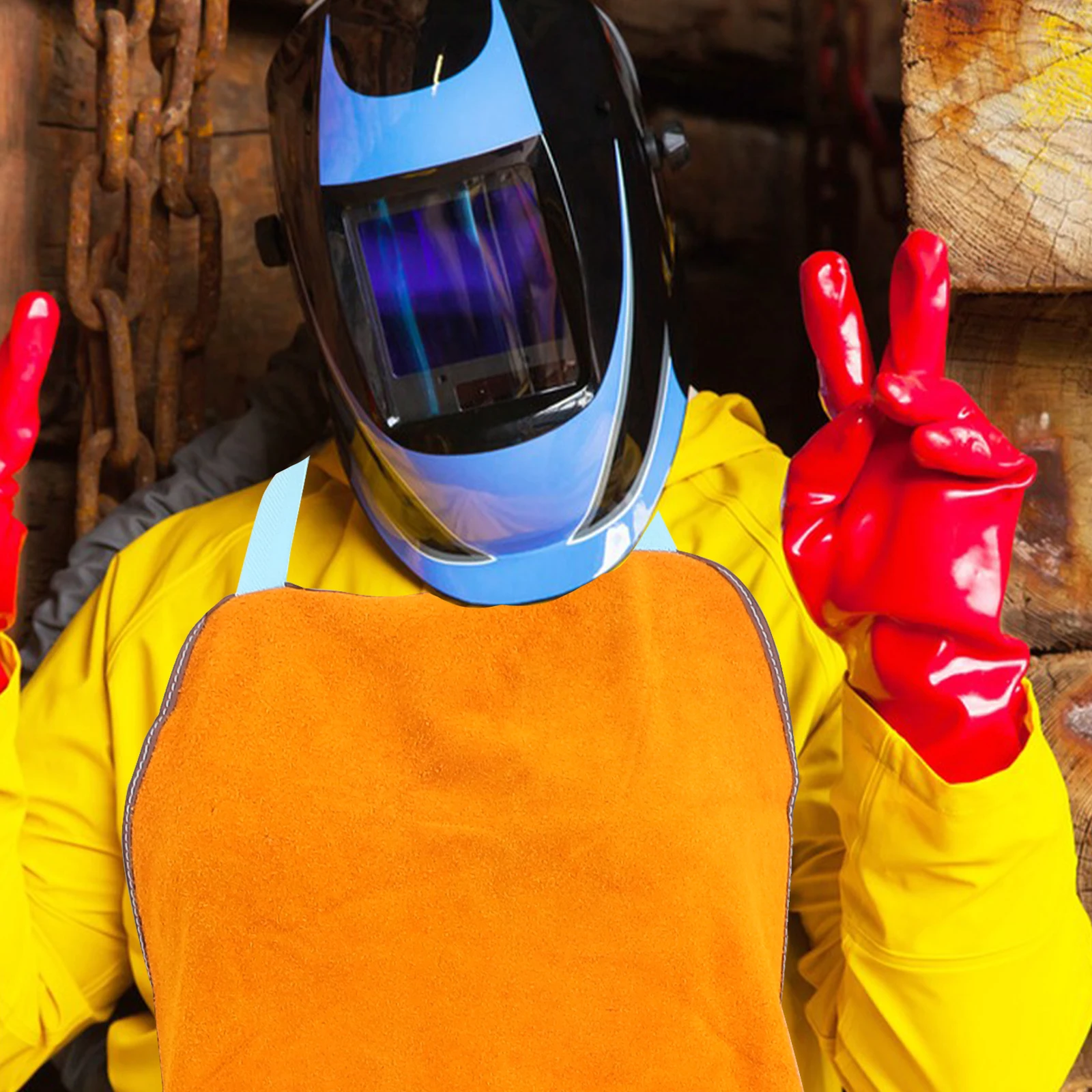 

Welding Apron Electrical Work Thicken Workshop Aprons Grease Proofing Heat Resistant