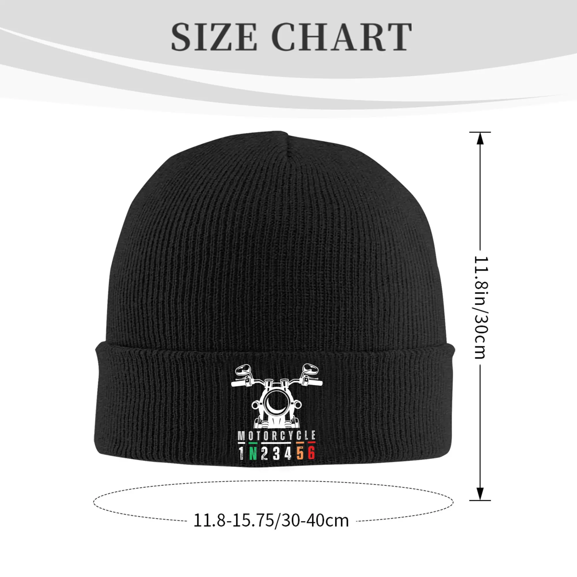 1N23456 Motorcycle Gear Shift Motorcyclist Knitted Hat Women's Men's Beanies Autumn Winter Hat Acrylic  Crochet Cap ,