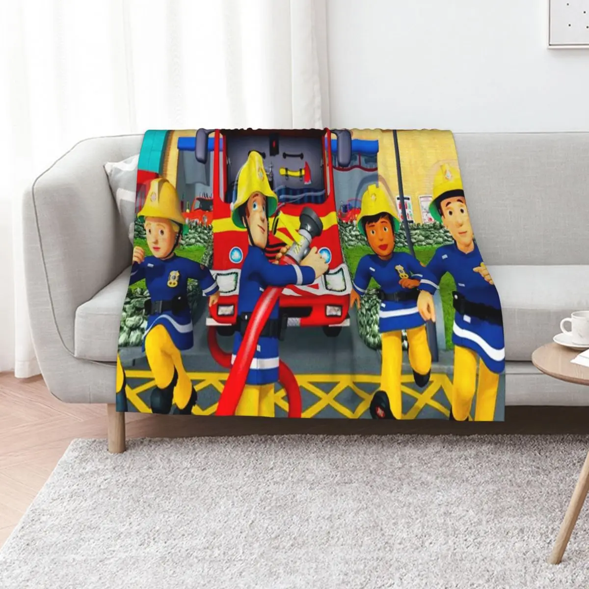 fireman sam fireman toys pajamas birthday party supplies clothes Throw Blanket Baby Polar Personalized Gift Blankets
