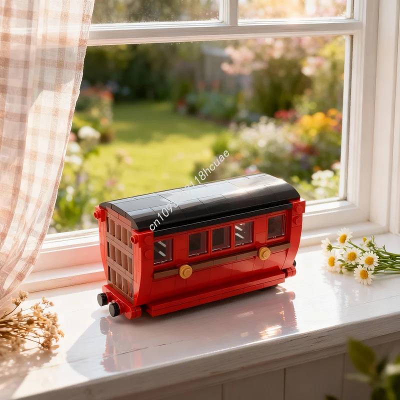 236 Pezzi MOC Treno Modello a Scartamento Ridotto Blocchi da Costruzione Giocattolo Regalo di Natale Architettura Creativa Idea Fai-da-Te Educativa