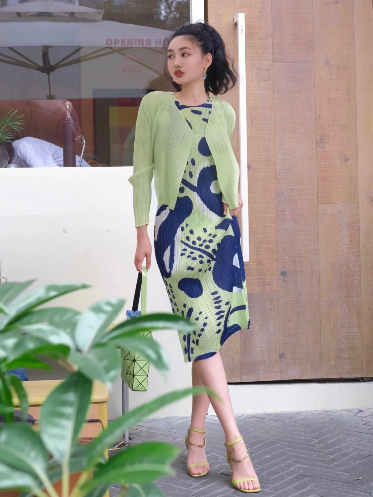 Summer Floral Print Loose Fit Svel round Ne Gown Pleated Slimming A-Line Dr Commute Polyester Fabric Waist-Cinching