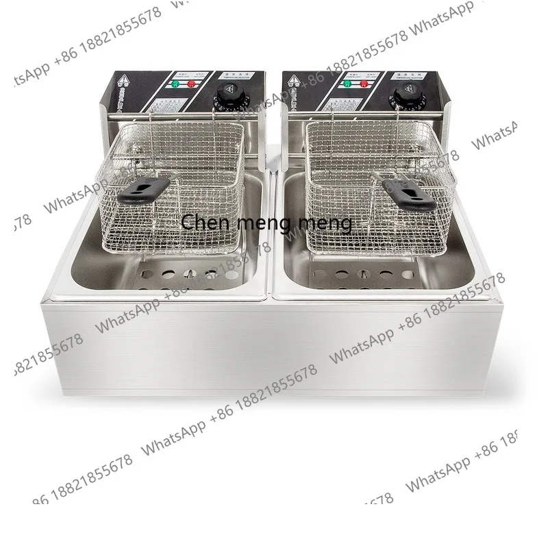 

Fryer Commercial Electric Fryer 12L Double Cylinder Chicken Chop Fritters Electric Fryer Efficient