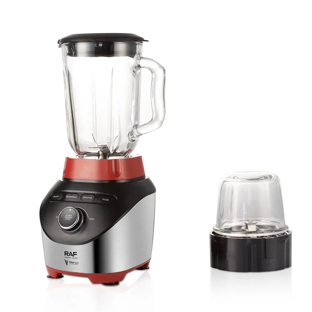 

Hot Sales For RAF 2 In 1 Electric Blender Powerful Crush Countertop Blender With Glass Jar For Household