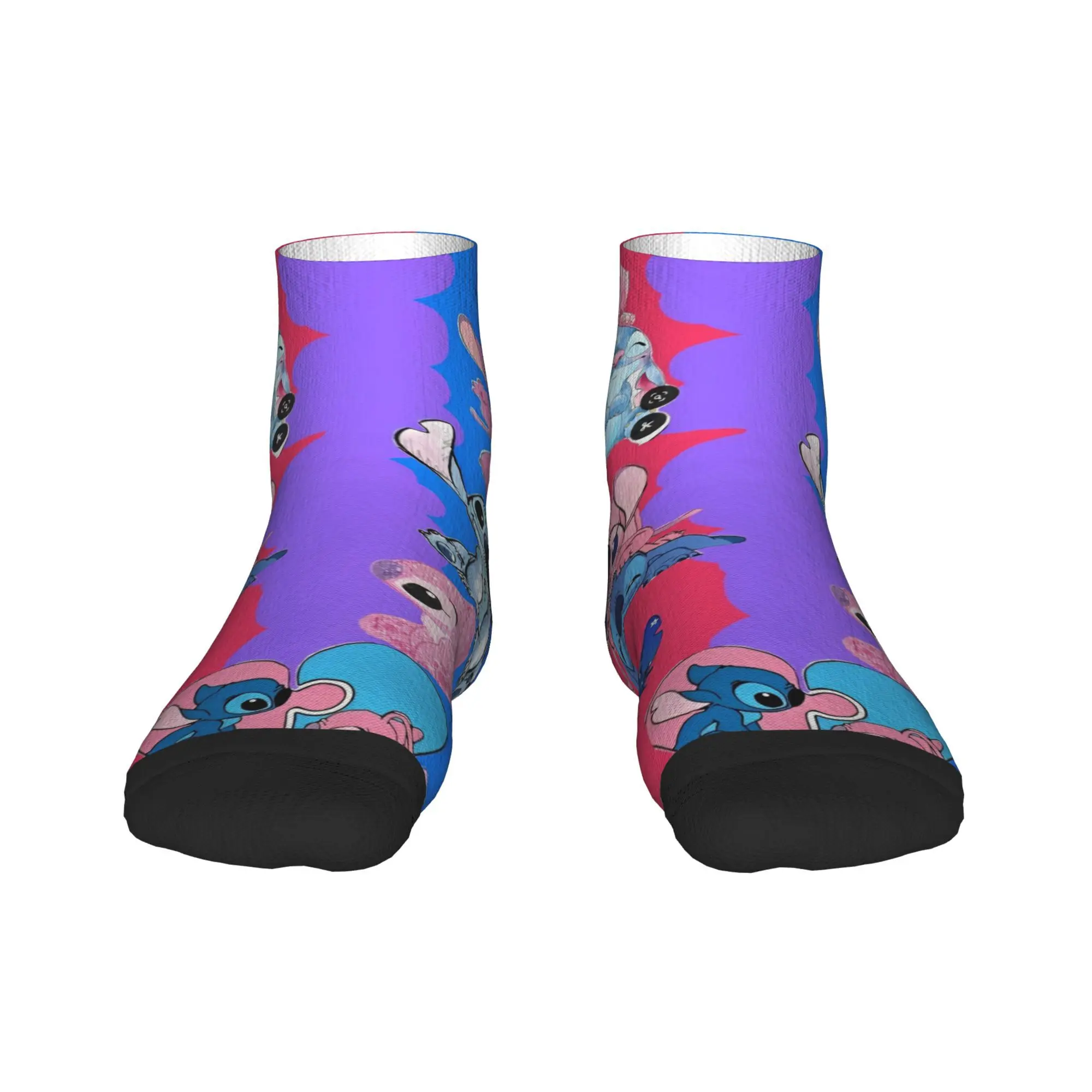 

Cute Stitch Cartoon Ankle Socks Men Kawaii Soft Elegant Sock Autumn Running Non Skid Custom Socks Gift