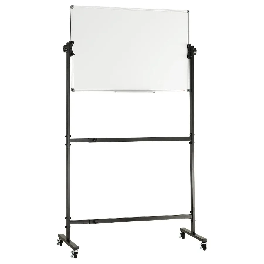 

Rolling Magnetic Whiteboard Double-sided Mobile Whiteboard 36x24 Inches Adjustable Height Dry Erase Board with Wheels 1 Magnet