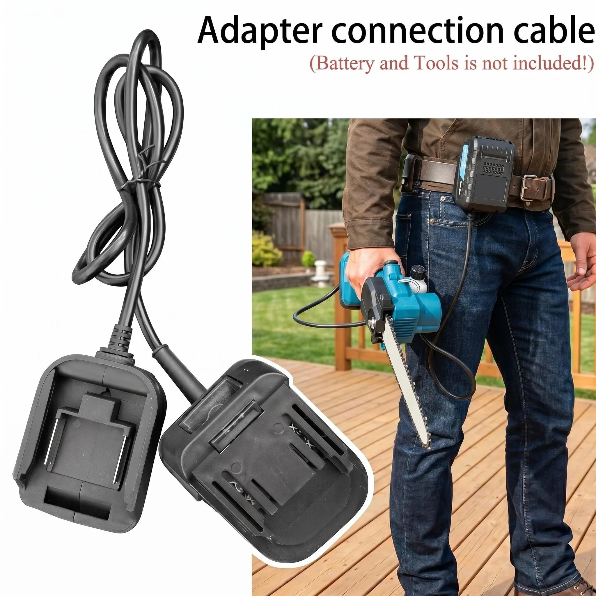 Li-Ionen-Akku-Adapter, Erweiterungskabel, Splitter, verlängerte Leitung, Gewichtsreduzierer für Makita 18 V Akku für Lomvum Zhipu Elektrowerkzeuge