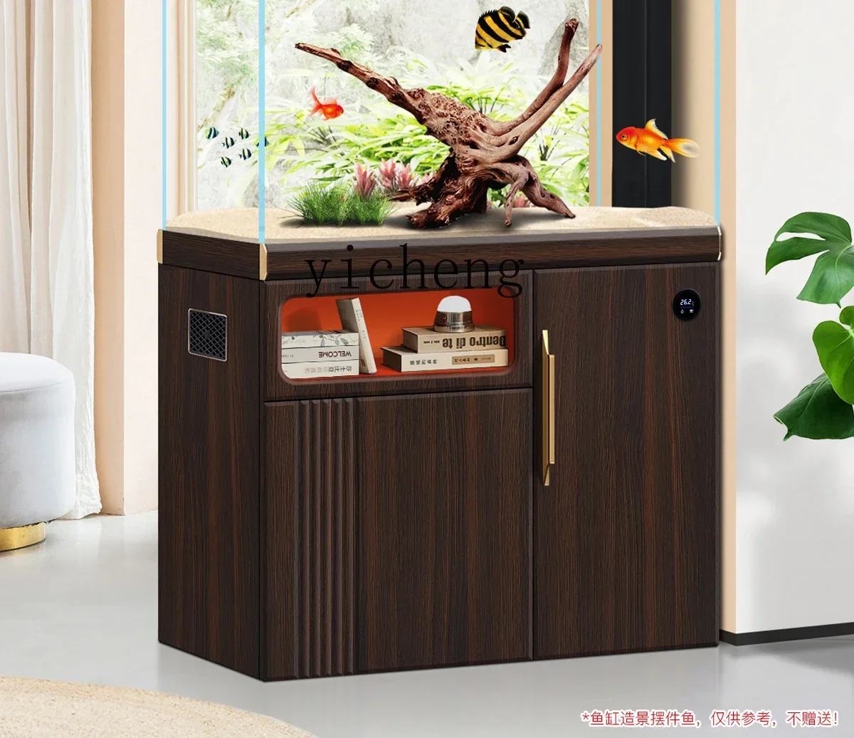 Fish Tank Living Room Aquarium Hallway Household Floor Small Medium Partition Super White Bottom Filter