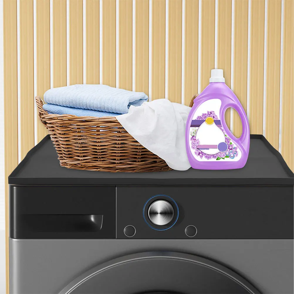 

Silicone Washing Machine Protective Mat Strong Protection Sturdy Non-Deformable Laundry Room Organizer Top Cover for Washer and