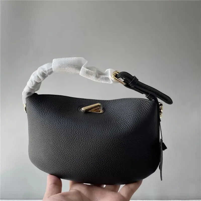 One layer cowhide handbag, women's crossbody bag, 2026 summer new Korean style ingot bag, exquisite multifunctional women's bag