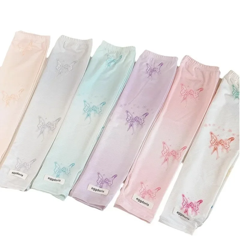 Женские рукава с защитой от ультрафиолета, градиентная бабочка, ледяной шелк, солнцезащитный рукав, рукава для верховой езды на открытом воздухе, защита от солнца, рукава