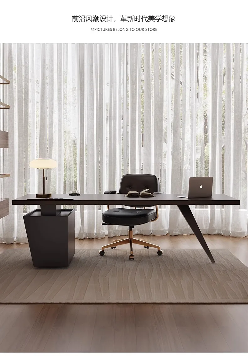 *Calligraphy table, living room, large workbench, light luxury, modern high-end office, learning home