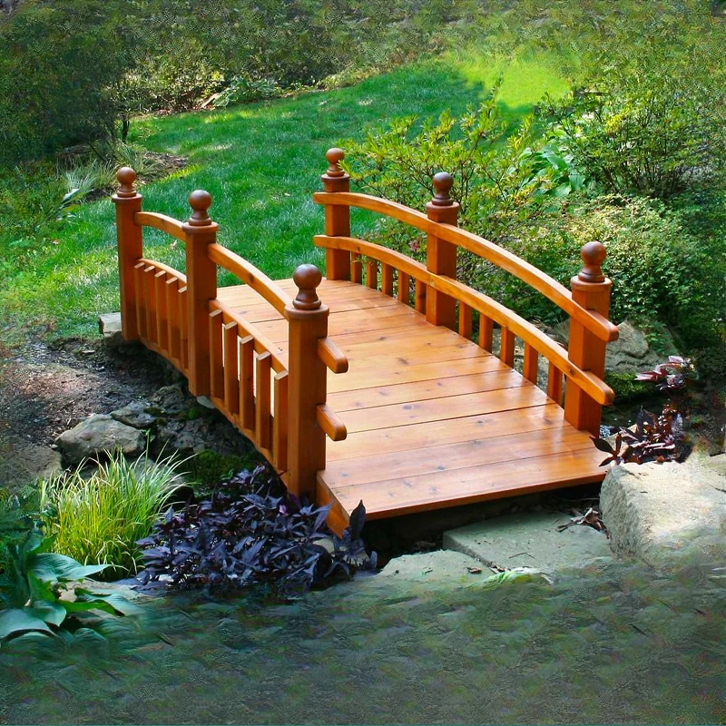 Anti corrosion wooden bridge, outdoor fence, flower rack, climbing vine courtyard, garden fence, door arch