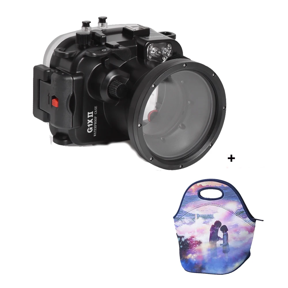 for Canon G1X II Powershot Meikon 40m/130ft Underwater Waterproof Camera Housing Case G1X Mark II