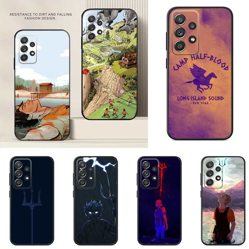 

Cartoon Movie P-Percy Jackson Phone Case For Samsung S24,S23,S22,S21,S20,S10,S10E,S9 Plus FE Note 20 Ultra 10,9 Plus Black Case