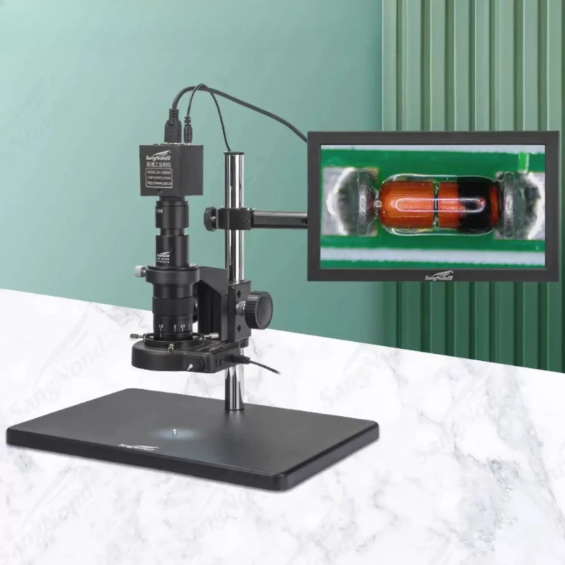 Professional CCD Industrial Microscope with Measurement Software Photo Recording Function for Phone Repair Lab Precision Testing