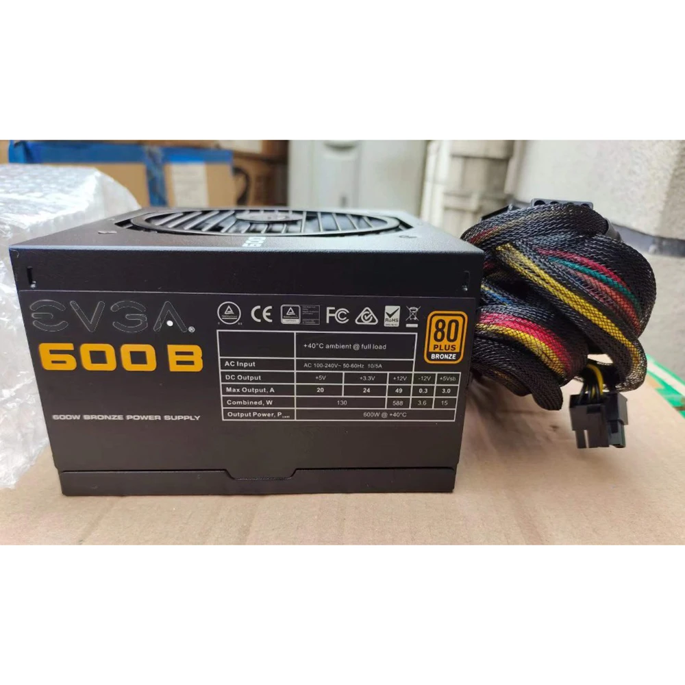 

New For Mining Power Supply for EVGA EVGA 600B 600W Full Module 100% Test Before Shipment High Quality