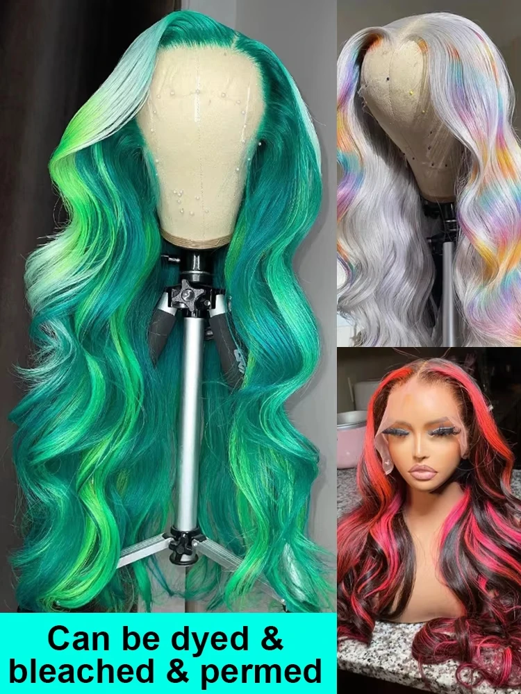 200% Density 613 Wig Human Hair Blonde 13x6 HD Transparent Lace Front Wigs Pre Plucked Body Wave Glueless Wigs Human Hair image 3