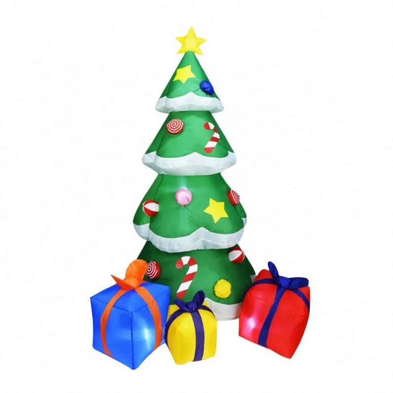 Factory Wholesale Commercial Custom Outdoor Party  Decoration 2.1M Tall Advertising Inflatable Christmas Tree