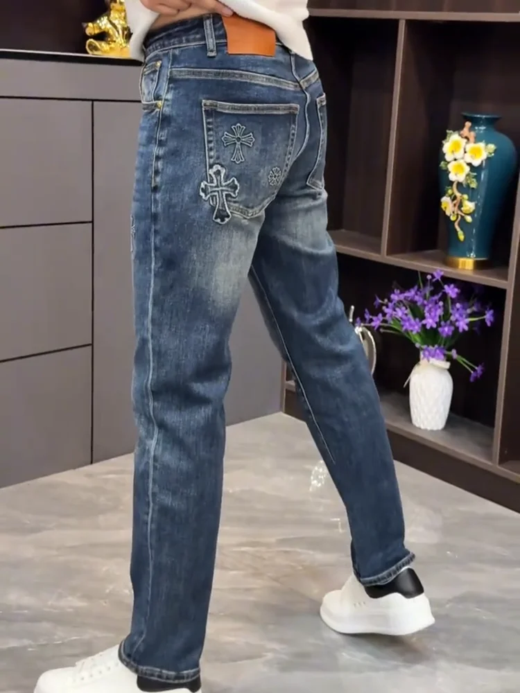 

Высококачественные модные мужские джинсы Sli Haome: Новинка осенне-зимнего сезона, премиум-класса, легкие, универсальные, трендовые, облегающие.