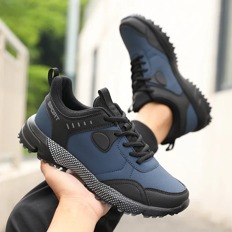 Hohe Qualität männer Sport Schuhe Schwarz Trendy Look Verbesserte Traktion Outdoor Turnschuhe Nicht Slip Walking Männer Schuhe Tenis Masculino