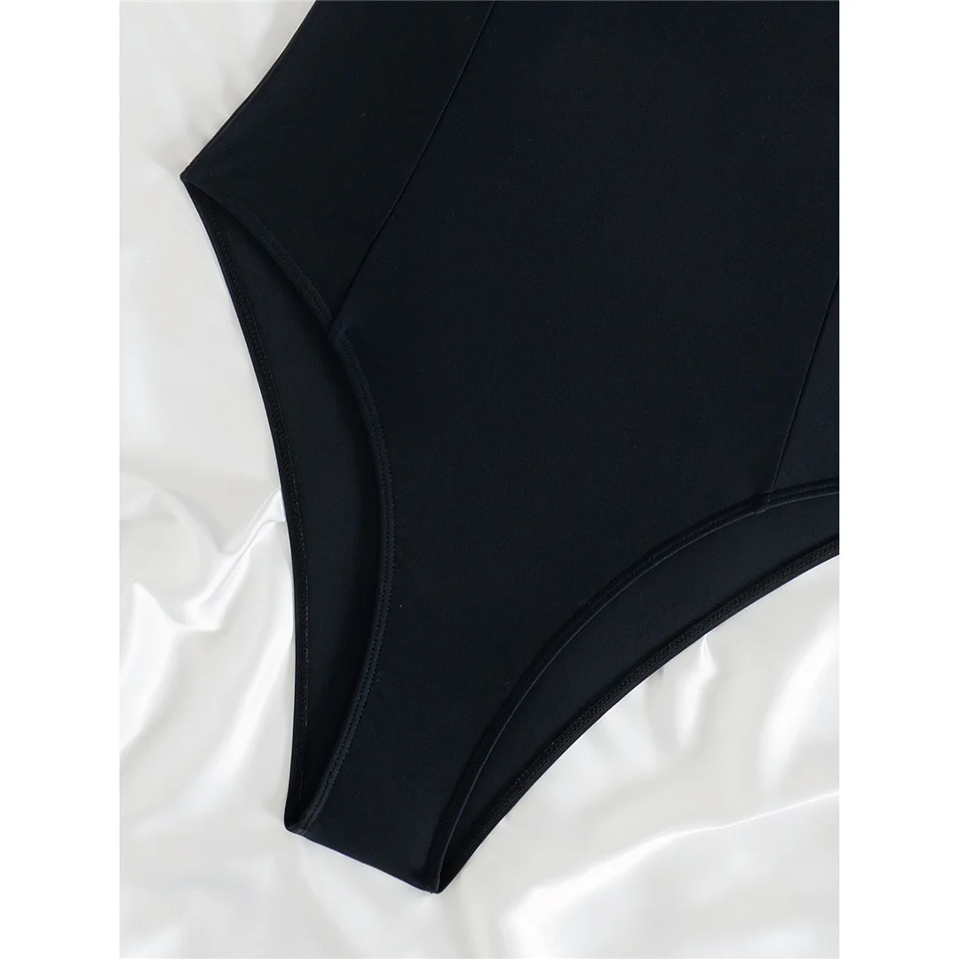 S - XL Sexy V-Ausschnitt, mit Bügel, Spitze, Damen-Badeanzug, einteiliger Badeanzug, weiblicher Badeanzug mit hohem Beinausschnitt, Monokini, Badebekleidung, Badeanzug, V6539 – Detail 10