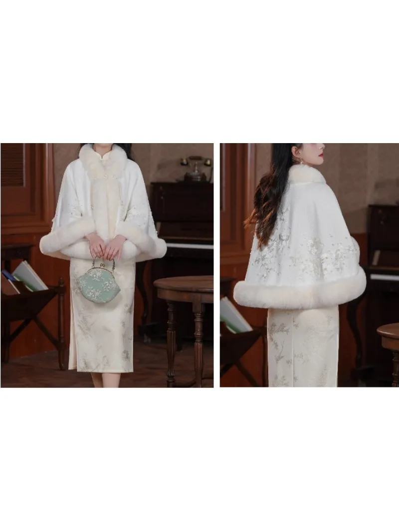 

Свадебное платье-русалка, вечерние платья, шаль, ретро-накидка для вечернего платья, длинные накидки