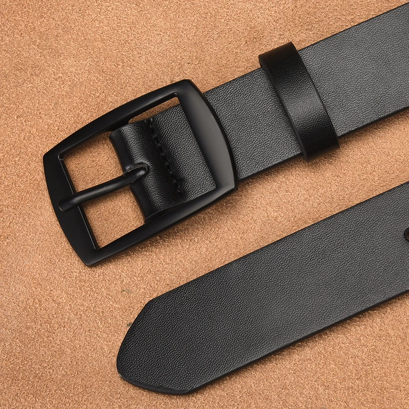 Neuer High-End-Herren-PU-Gürtel, modische ovale Legierungsschnalle, exquisite Passform, langlebiger und vielseitiger Jeans-Freizeithosengürtel – Detail 2