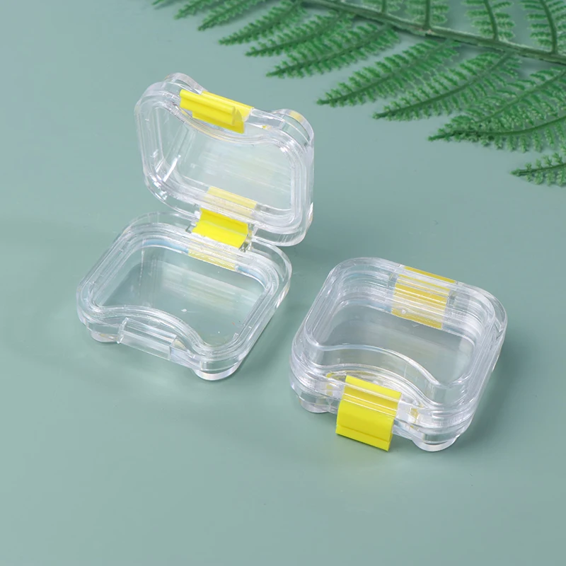 1Pc Denture Storage Box With Transparent Flexible Film Dentist Material Dental Plastic Membrane Boxes Small Dental Crown Box