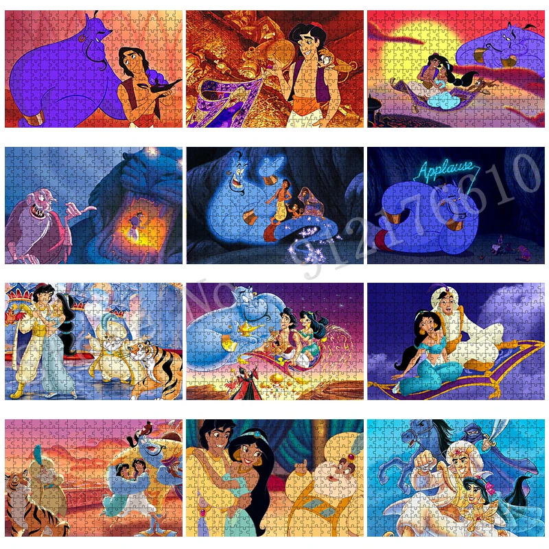 

Пазлы Aladdin и волшебная лампа для взрослых, Классическая сказка, сделай сам, 1000 штук, бумажный пазл, игра для декомпрессии, подарок Вечерние