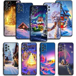 Merry Christmas Snow House Tree Phone Case For Samsung Galaxy A52 A12 A34 A54 A73 A53 A71 A51 A31 A33 A22 A21s A13 A32 A72 A23