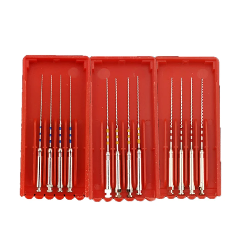 Denspay 4pcs/Box Dental Endo Files Gutta Condensor 60# 70# 80# MacSpadden Condensor Files 25-40# 21mm Endodontic Files Tool