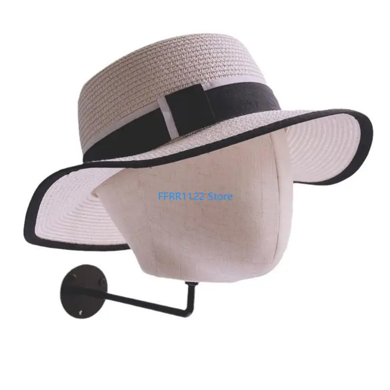 Y1UF Professional Head Wall Hook Hat Display Rack Hat Storage for Stylists