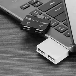 Divisor de interfaz de datos de carga USB 1/2, accesorios de carga para móviles y portátiles, de doble puerto extensor de corriente USB, cabezal OTG