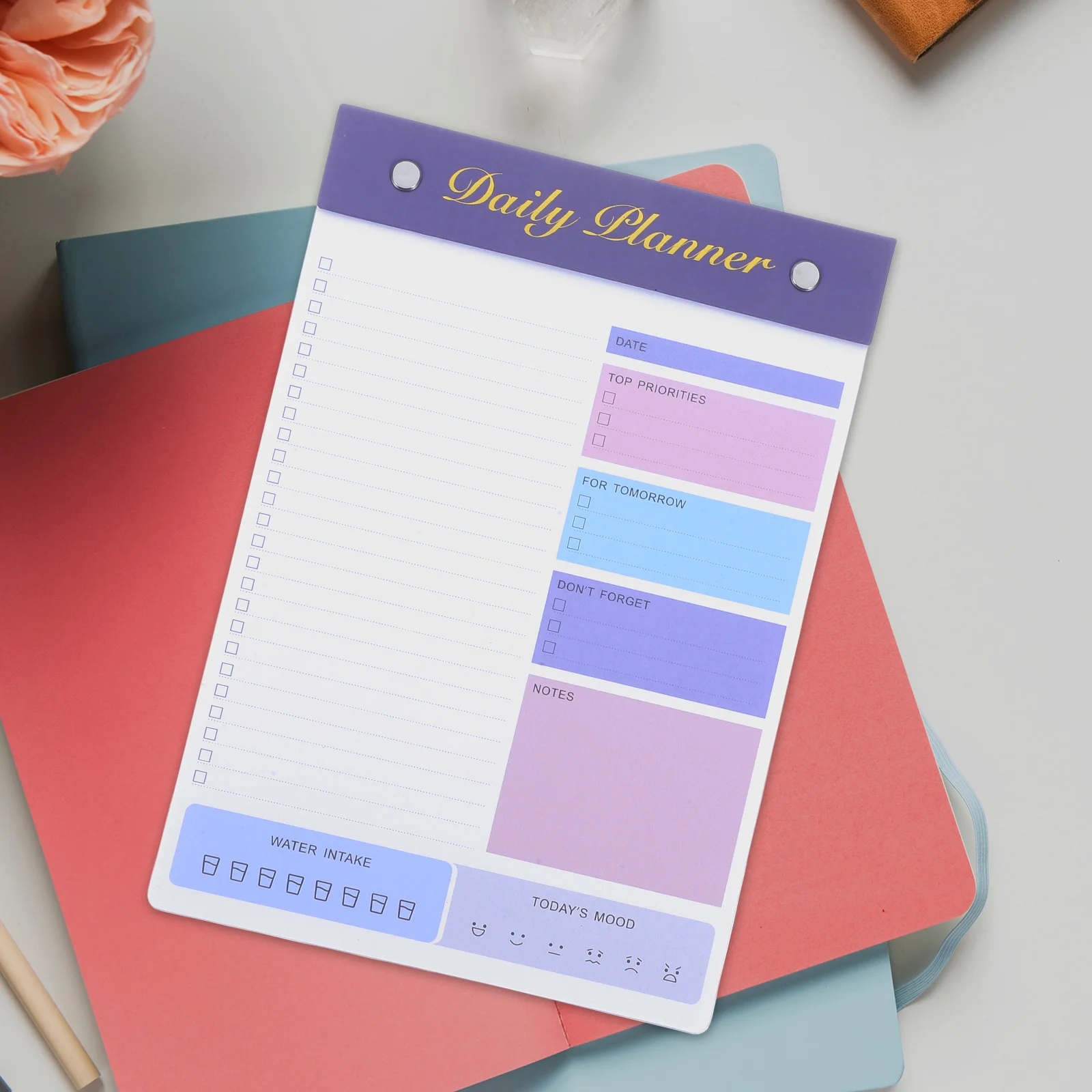 مفكرة مخططة يومية تمزيق الصفحات ورق قوي ذو سعة كبيرة لدراسة العمل والمكتب وطباعة كتاب الجدول الزمني