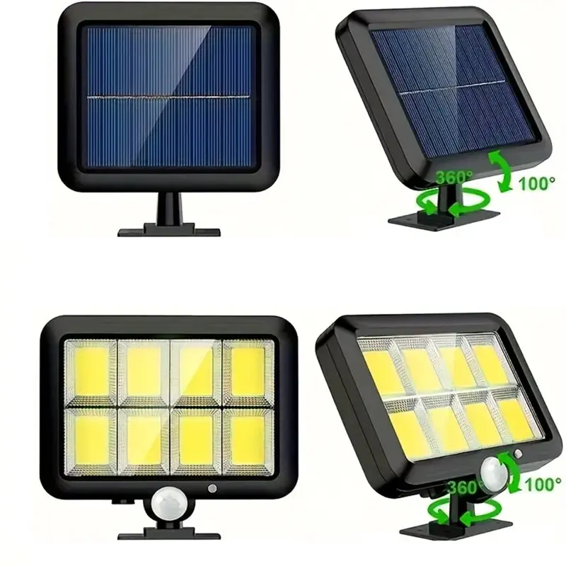 YANA50I Solar Lamp For Yard Pathway Fence Patio Garden Street Light 2Pc Outdoor Lighting Street Solar Split Wall Lamp For Securi