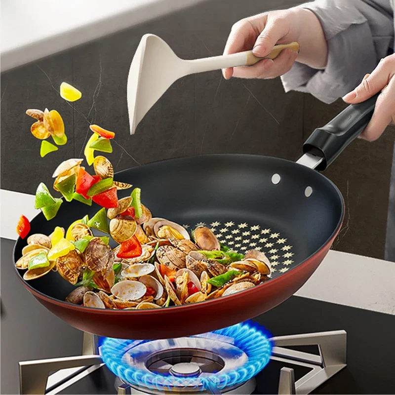 26cm Nonstick Frying Panwith lid, Skillet Omelette Pan, Cookware Chef's Pan Induction Skillet, Compatible with All Stovetops