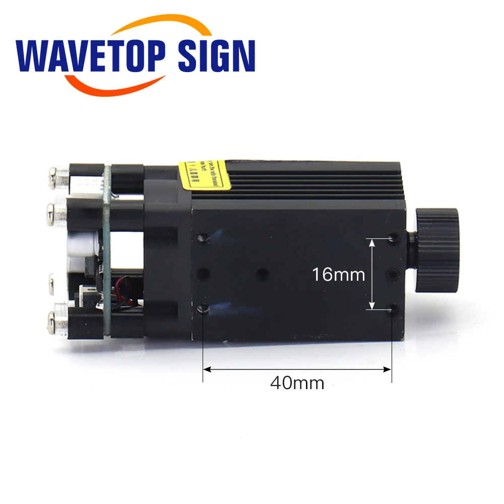 WaveTopSign Blue Laser Module 445nm 0.5W 1W 1.6W 2.3W 2.6W 5.5W 12VDC TTL PWM Control Signal for Laser Engraving Machine
