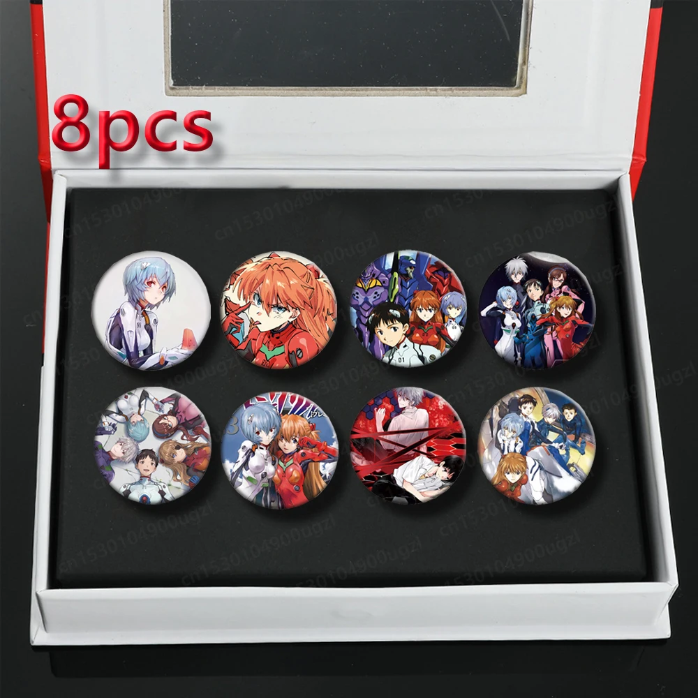 1 Set Brooch Evangelion Anime Cartoon Backpack Badges Enamel Pins Brooch Metal Pin Jewelry Jeans Jacket Accessories Kids Gift