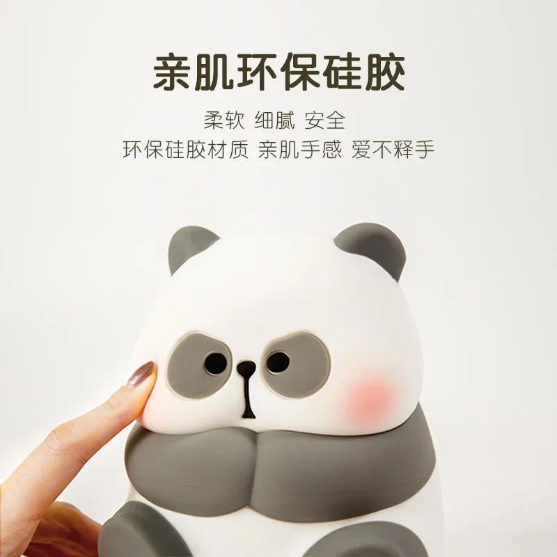 Silicone Light Cute Cartoon Panda Patting Light USB Charging Bedroom Bedside Sleeping LED Atmosphere Light