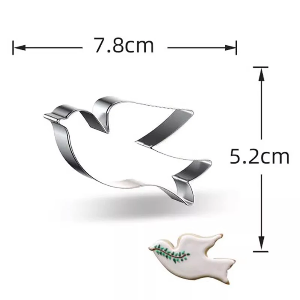 

1pcs patisserie reposteria Pigeon Stainless Steel Cookie Cutter Mold Fondant Cake Decoration Tools Metal Biscuit Mould Kitchen