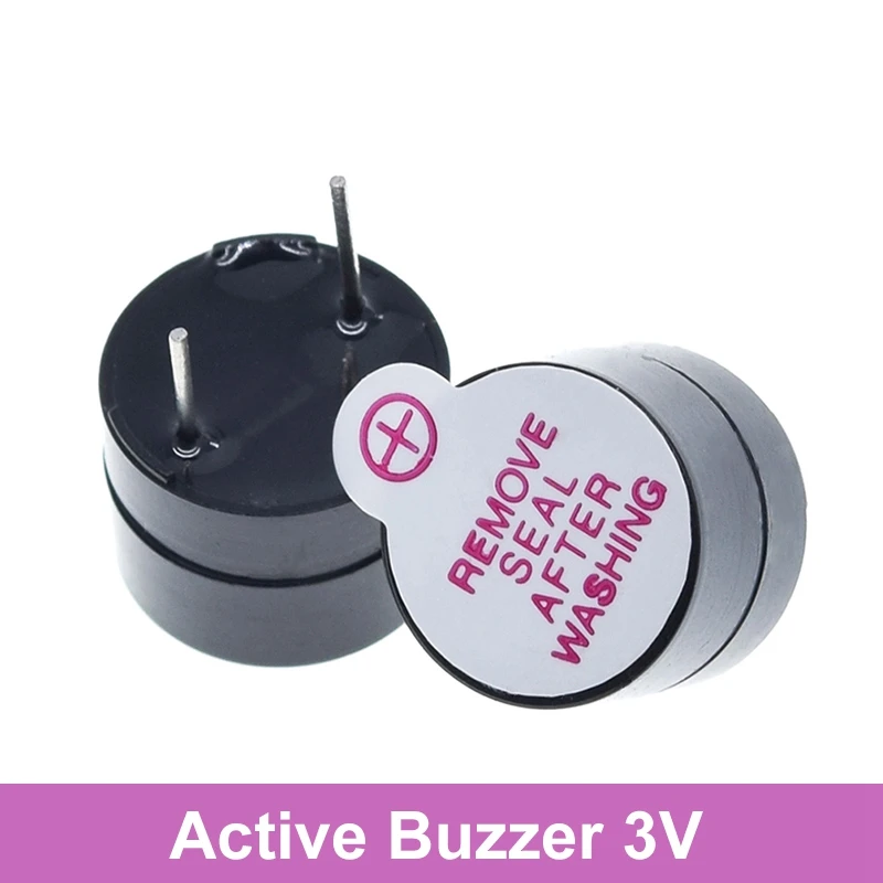 TZT 10pcs 3V 5V 12V Active Buzzer Magnetic Long Continous Beep Tone 12*9.5mm New And Original For Arduino